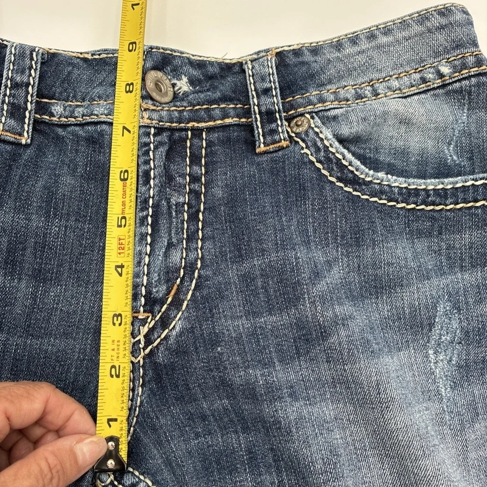 Silver Jeans Co Suki Surplus Bootcut Jeans Blue Thick Stitch W32 L34 L906SDA257